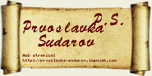 Prvoslavka Sudarov vizit kartica
